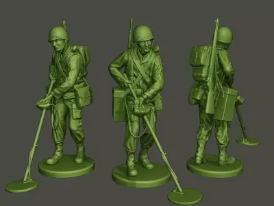 American engineer soldier ww2 Analyzing A9 3D print model