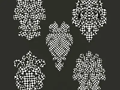 Ornament set 005 3D model