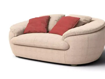 Luxury Modern Sofa Low-poly 3D model