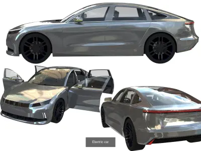 Electric cars 3D Model Pack