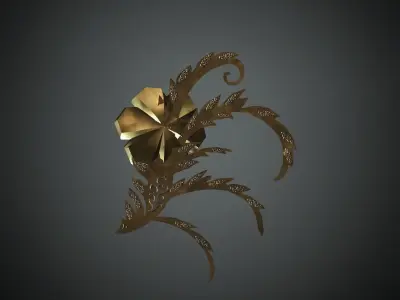 DTS - Model3B - Hair AccA Low-poly 3D model