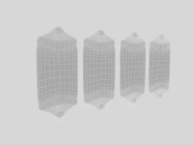 old stone exit sign 02 Low-poly 3D model