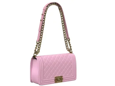 Boy Handbag Pink Leather  Low-poly 3D model