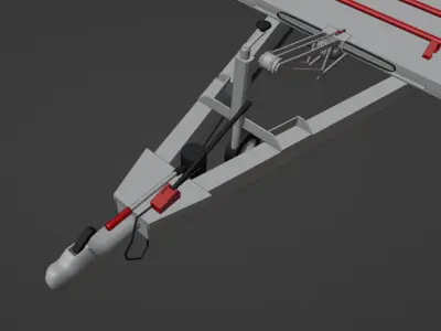 Abschlepp Transport Car Trailer Flat 3D model