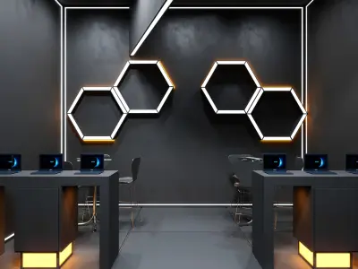 Stand Corona Render Low-poly 3D model