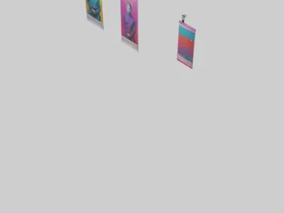 Colorful Wall Posters 3D model