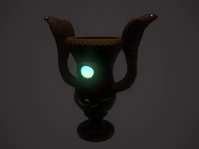 Flowerpot egypt Low-poly 3D model