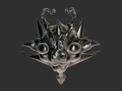 Insectoid Head Free 3D model