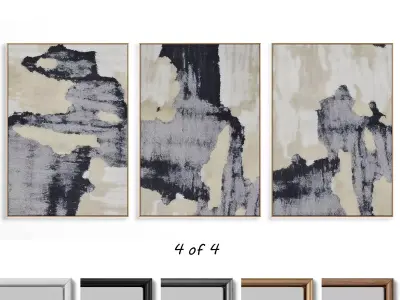 Abstract Painting Frame set 3D model 12