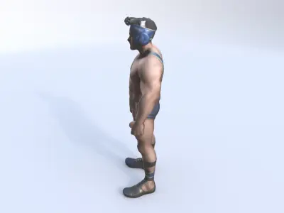 Wrestling 3D model