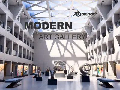 Modern Art Gallery 3D model