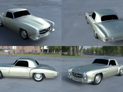 Mercedes 190SL Hard Top 3D model