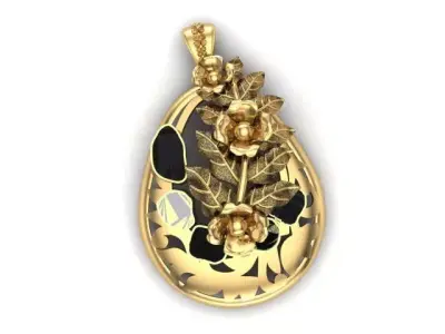 Flower Pendant  3D print model get