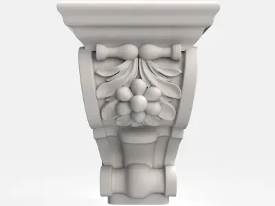 Carved corbel for cnc 1 3D model
