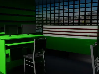 TV Studio Low-poly 3D model