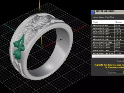 ring woman  3D print model 132