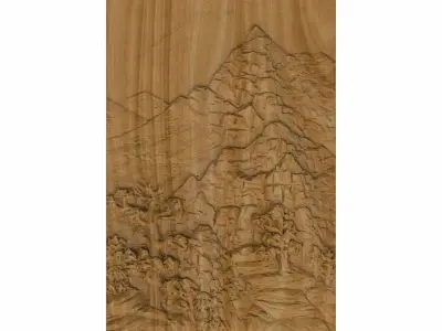 Carved panel painting STL 3D model 29