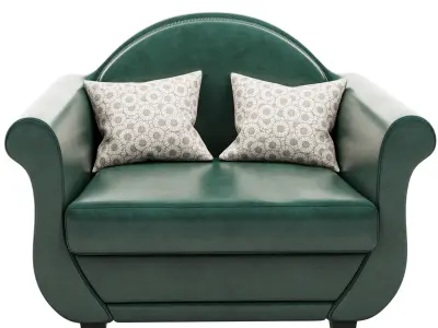 Brooks Brothers shop armchair - leather 3D model