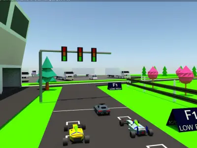 low poly formaula 1 car racer apk Low-poly 3D model