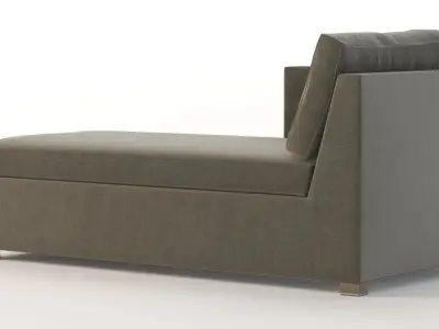 Cane Line Shape Sunbed Sectional Chaise Sofa Module 3D model