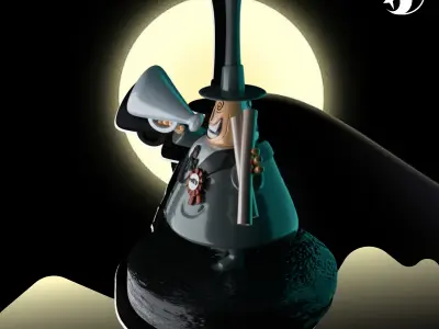 the Mayor By The Nightmare Before Christmas character sculpture 3D print model