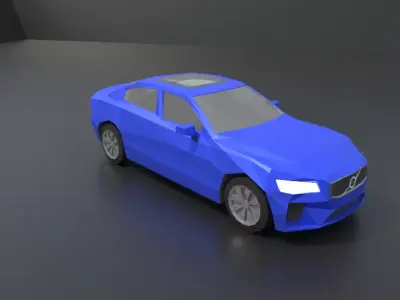 Volvo s60 2019 lowpoly 3D model Low-poly 3D model