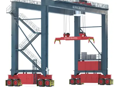 Konecranes RTG Container Crane 3D model