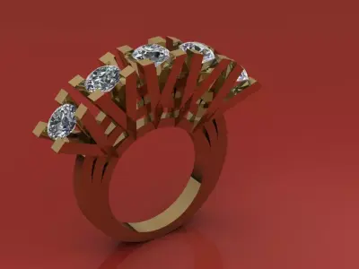  diamond ring 3D model