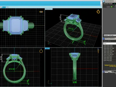Emerald Wedding Ring 3D print model