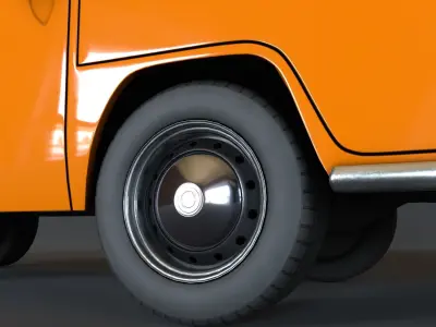 Volkswagen Transporter T2 Free low-poly 3D model
