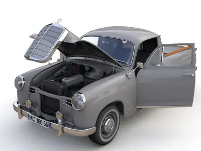 Mercedes-Benz 180D w120 Ponton Pickup 1958 3D model