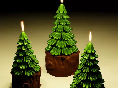 Pine Tree Candle 3D print model
