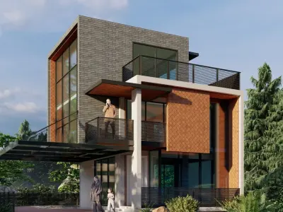 SMALL MODERN VILLA 3D model