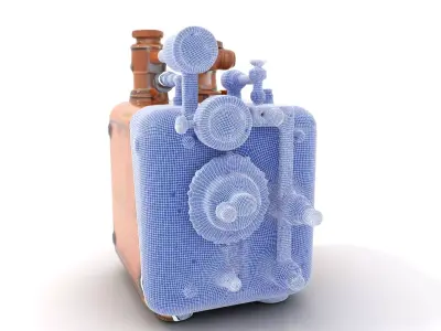 Steampunk Industrial Boiler Model Pack Low-poly 3D model