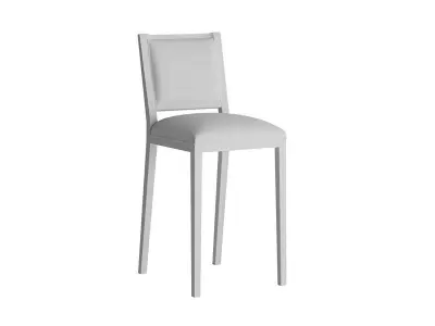 French Contemporary Square Stool 3D model