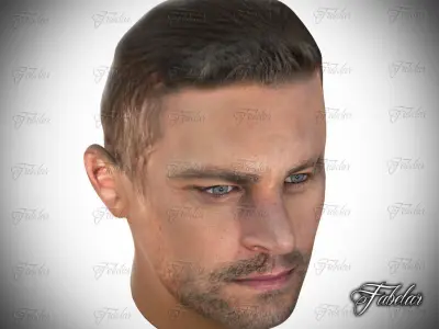 Paul Walker Low-poly 3D model