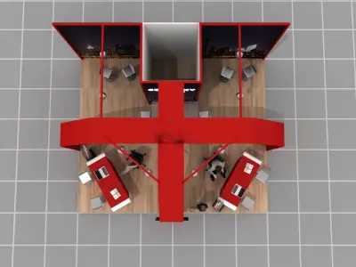 New Executive Modern Fair Stand 008 3D model