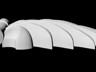 Central decor ornament for furniture 3D model 501