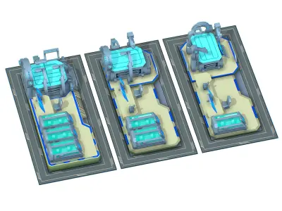 isometrical medical room hospital 03  Low-poly 3D model
