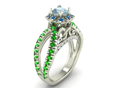 solitaire ring 3D print model