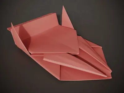 Origami Bolide-Paper car 3D model