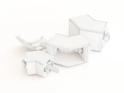 Profile aluminium degre connector 3D model