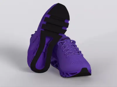Womens Running Shoes Non Slip Athletic Tennis Low-poly 3D model
