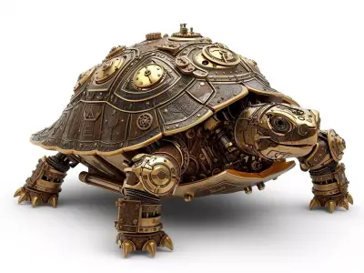 Steampunk Armored Turtle 3D Model Low-poly 3D model