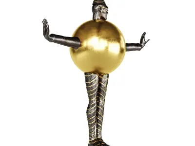 Global Views Bauhaus Sphere Woman Home Decor 3D model