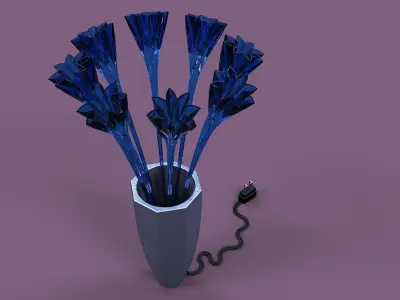 Flower bass lamp Free 3D model
