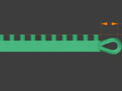 Diamond U Pendant Gold Silver Platinum Luxury Jewelry 3D print model