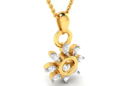 Woman Diamond Pendant 3D print model