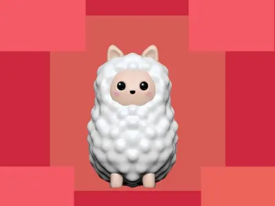 Cute Alpaca  3D print model
