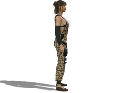 Asian girl women character model 3D model